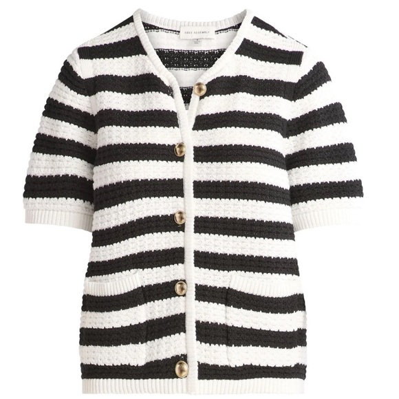 Free Assembly Women's Crochet Cardigan Sweater, Lightweight size L - Picture 7 of 10